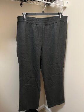 LOFT Women’s Dark Gray Elastic-Waist Dress Pants